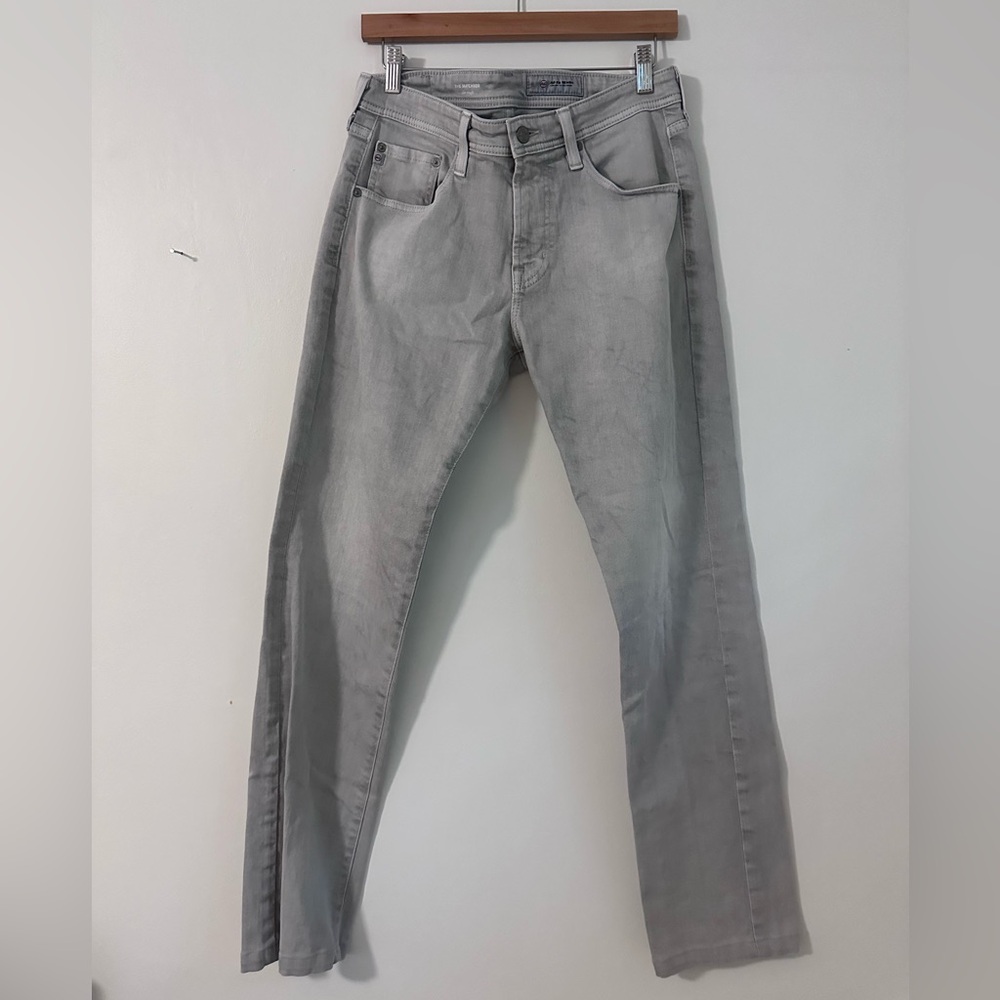 7 for all mankind mens matchbox grey washed jeans